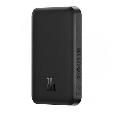 Портативний акумулятор Baseus Magnetic Mini Wireless FastCharge 20W 5000mAh black (P10022107113-00) фото №2