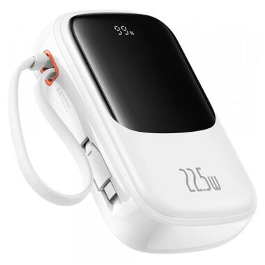 Батарея универсальная Baseus Qpow Pro+ 20000mAh 22,5W, PD/3.0, QC/3.0, FCP, AFC, built-in USB-C cable, white (P10067103213-00) фото №2