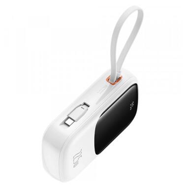 Батарея универсальная Baseus Qpow Pro+ 20000mAh 22,5W, PD/3.0, QC/3.0, FCP, AFC, built-in USB-C cable, white (P10067103213-00) фото №3