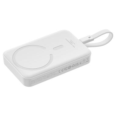 Зовнішній акумулятор Baseus Magnetic Mini Wireless Fast Charge Power Bank Type-C Edition 10000mAh 30W Stellar White (P1002210B223-00) фото №4