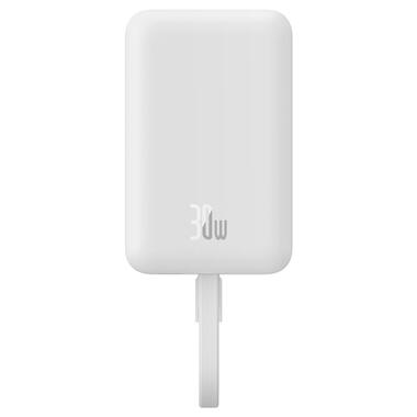 Зовнішній акумулятор Baseus Magnetic Mini Wireless Fast Charge Power Bank Type-C Edition 10000mAh 30W Stellar White (P1002210B223-00) фото №5