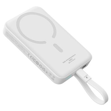 Зовнішній акумулятор Baseus Magnetic Mini Wireless Fast Charge Power Bank Type-C Edition 10000mAh 30W Stellar White (P1002210B223-00) фото №6