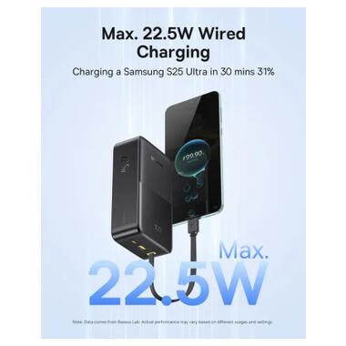 Батарея универсальная Baseus EnerFill FC51 Bipow2 Pro 30000mAh 22,5W build cab.USB-C black (E0028100) фото №7