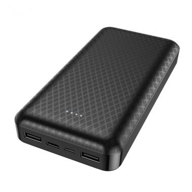 Портативний акумулятор Borofone BJ3A Power Bank Type-C microUSB 2*USB 2A 20000mAh чорний фото №2