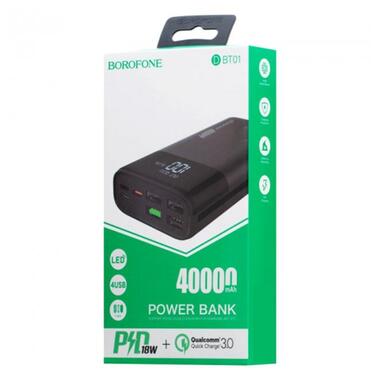 Портативний акумулятор BOROFONE DBT01 PD18W QC3.0 40000mAh black фото №2