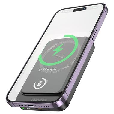 Портативное ЗУ Power Bank BOROFONE BJ63A Nimble PD20W с БЗУ 10000 mAh Black  фото №3