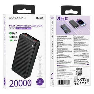 Зовнішній акумулятор Borofone BJ56A Graceful 20000 mAh 22.5 W Black (6941991111822) фото №3