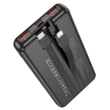 Внешний аккумулятор BOROFONE BJ57 Graceful 22.5W+PD20W fully compatible power bank with cable (10000mAh) Black (6941991111846) фото №4
