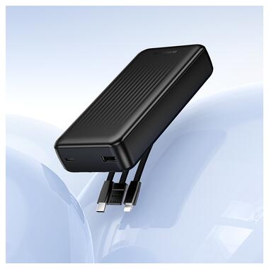 Внешний аккумулятор BOROFONE BJ79A Clever power bank with 3 cables(20000mAh) Black (6941991121555) фото №5