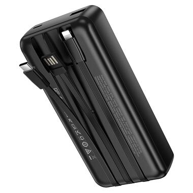 Внешний аккумулятор BOROFONE BJ79A Clever power bank with 3 cables(20000mAh) Black (6941991121555) фото №4