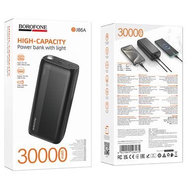 Внешний аккумулятор BOROFONE BJ86A Victoria power bank(30000mAh) Black (6941991126475) фото №2