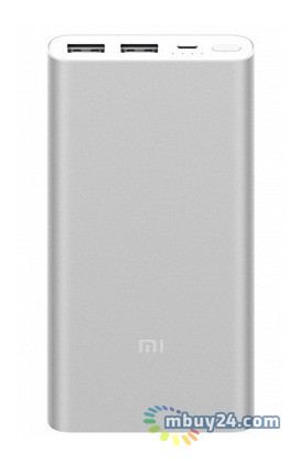 Універсальна мобільна батарея Xiaomi Mi 2 QC2.0 10000mAh Silver (PLM09ZM-SL) фото №1