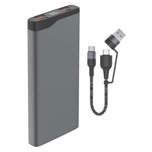 Універсальна мобільна батарея 4smarts VoltHub Pro 10000mAh 22.5W з Quick Charge PD gunmetal Select Edition фото №1