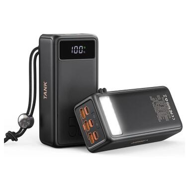 Батарея универсальная VEGER 56000mAh W5001C Tank 100W, PD, QC, Black (6970453555454) фото №1
