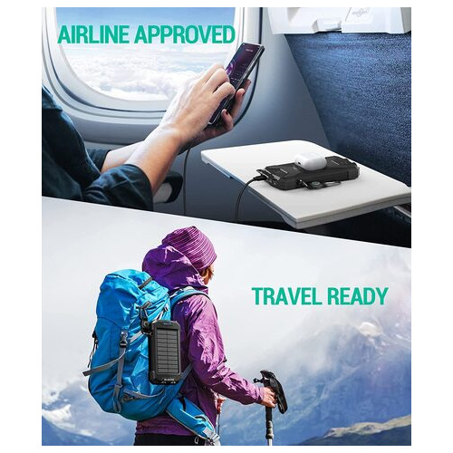 Зовнішній акумулятор Blavor 10000mAh Qi Wireless Charger (чорний) фото №6