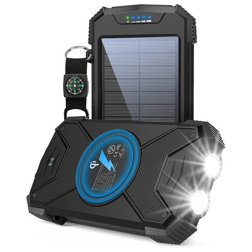 Зовнішній акумулятор Blavor 10000mAh Qi Wireless Charger (чорний) фото №1