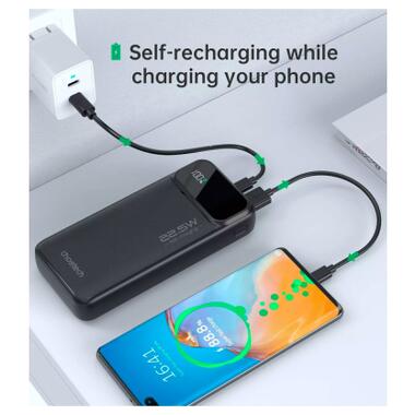 Батарея универсальная Choetech 20000mAh, PD/22.5W, QC/3.0, AFC Samsung, LED (B729) фото №5