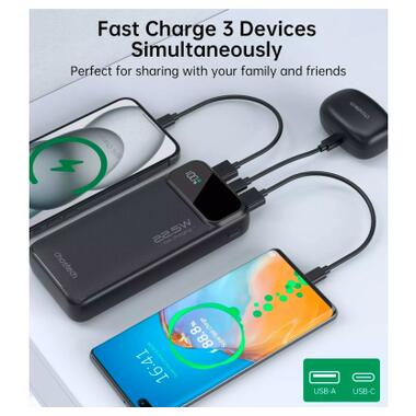Батарея универсальная Choetech 20000mAh, PD/22.5W, QC/3.0, AFC Samsung, LED (B729) фото №8