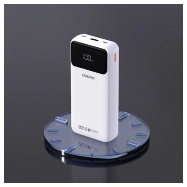 Батарея универсальная Dudao K15Pro 20000mAh PD/22.5W, QC, with built-in cables, White (6977196682447) фото №5
