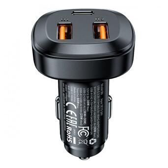 Автомобільний зарядний пристрій ACEFAST B9 66W (2USB-A USB-C) фото №2