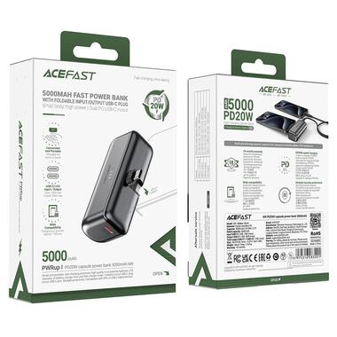 Портативное ЗУ Power Bank Acefast M9 PD20W 5000 mAh Black фото №6