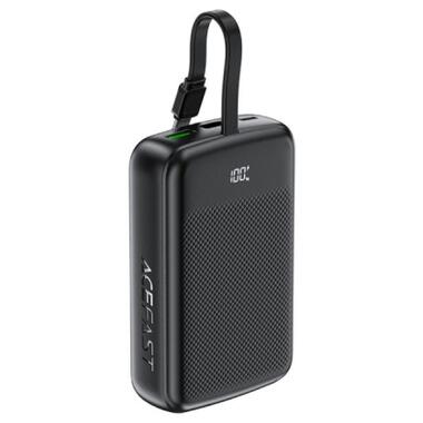Батарея универсальная Acefast 20000mAh 22,5W PD, QC/3.0 USB-A+USB-C In/Out,build-in cable M14 Black (6974316283966) фото №1