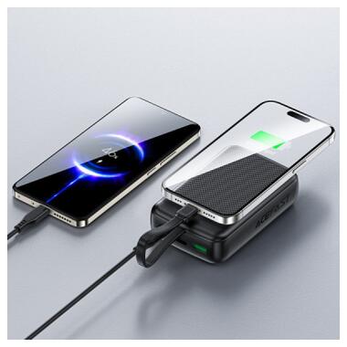 Батарея универсальная Acefast 20000mAh 22,5W PD, QC/3.0 USB-A+USB-C In/Out,build-in cable M14 Black (6974316283966) фото №7