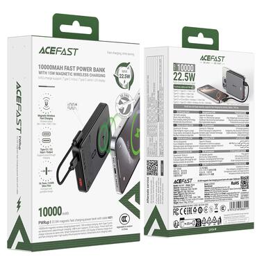 Внешний аккумулятор ACEFAST M31-10000 22.5W magnetic fast charging power bank with cable Black (6974316286011) фото №2