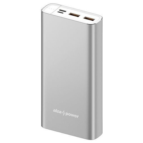 Універсальна мобільна батарея AlzaPower Metal 10000 mAh Fast Charge PD3.0 срібло фото №1