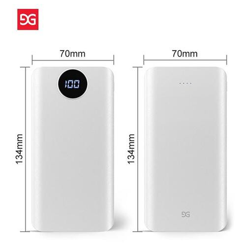 Універсальна мобільна батарея Gusgu Xiamen Mini 80000M 20000 mAh White (GB/T-35590/UA-102807) фото №4