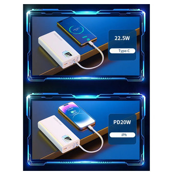 Повербанк WK Wekome Elephant Fast Charging 20000mAh PD20W+22.5W белый (WP-335) фото №3