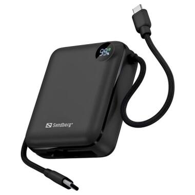 Батарея универсальная Sandberg 10000mAh PD/3.1/20W, QC/3.0, USB-C In/Out, with 2 cables USB-C (421-26) фото №3