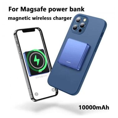 УМБ MagSafe wireless power bank JYD-PB14 10000mah |Type-c, Qi, 15/20W, PD/QC| синя фото №4