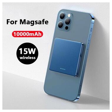 УМБ MagSafe wireless power bank JYD-PB14 10000mah |Type-c, Qi, 15/20W, PD/QC| синя фото №7