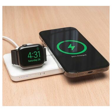 Зарядний пристрій YENKEE YPB 510 - 10000 mAh PD 22,5W 3in1 Qi Wireless (Білий) фото №3