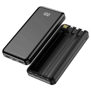 Універсальна мобільна батарея Forewer TB-411 ALLin1 USB-C + Lightning + microUSB 10000mAh Black (1283126565083) фото №4