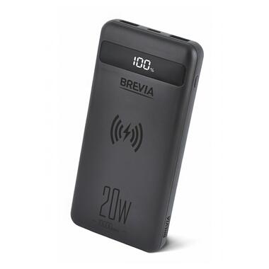 Універсальна мобільна батарея Brevia 10000mAh 20W Wireless Qi10W Li-Pol, LCD (45118) фото №1
