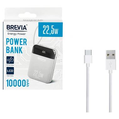 Універсальна мобільна батарея Brevia 10000mAh 22.5W Type-C+Lightning Cable, Li-Pol, LCD (45122) фото №10
