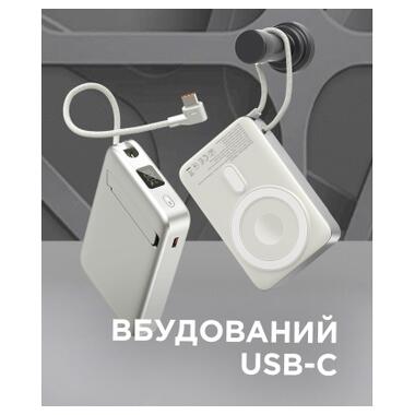 Батарея универсальная Sigma X-power SI10A8QL-MAG silver 10000mAh, Magnetic wireless 15W, charge iWatch, PD+QC, 22,5W max (4827798161012) фото №12