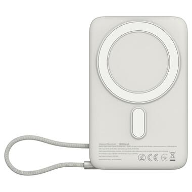 Батарея универсальная Sigma X-power SI10A8QL-MAG silver 10000mAh, Magnetic wireless 15W, charge iWatch, PD+QC, 22,5W max (4827798161012) фото №2