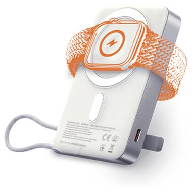 Батарея универсальная Sigma X-power SI10A8QL-MAG silver 10000mAh, Magnetic wireless 15W, charge iWatch, PD+QC, 22,5W max (4827798161012) фото №7