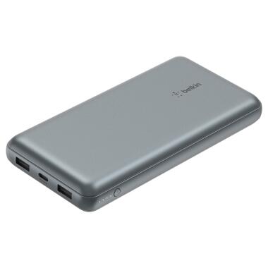 Батарея универсальная Belkin 10000mAh 15W 2xUSB-A, USB-C Gray (BPB011BTGY) фото №5