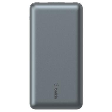 Батарея универсальная Belkin 10000mAh 15W 2xUSB-A, USB-C Gray (BPB011BTGY) фото №1