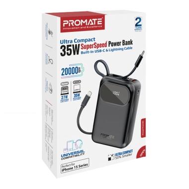 Батарея универсальная Promate 20000mAh PD/35W (powerpod-20.black) фото №2