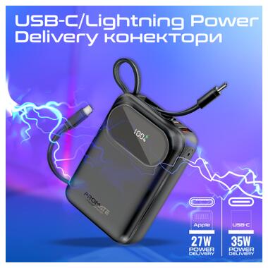 Батарея универсальная Promate 20000mAh PD/35W (powerpod-20.black) фото №5