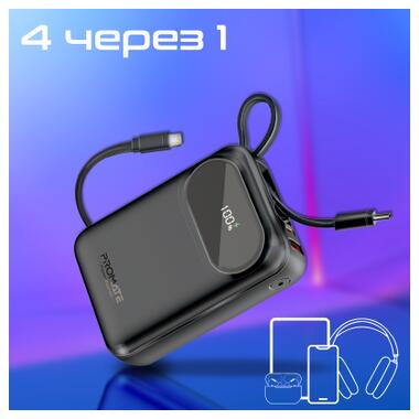 Батарея универсальная Promate 20000mAh PD/35W (powerpod-20.black) фото №4