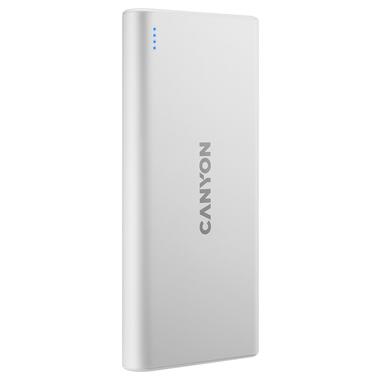 Батарея универсальная Canyon PB-108 10000mAh, Input 5V/2A, Output 5V/2.1A(Max), white (CNE-CPB1008W) фото №2