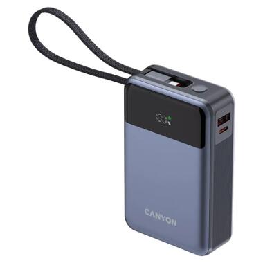 Батарея универсальная Canyon 20000mAh OnPower 600 PD/65W built-in cable Dark Grey (CNS-CPB600DG) фото №3