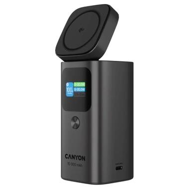 Батарея универсальная Canyon 15000mAh OnPower 150 Qi2 magnetic Grey (CNS-CPB150DG) фото №5