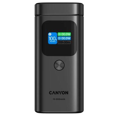 Батарея универсальная Canyon 15000mAh OnPower 150 Qi2 magnetic Grey (CNS-CPB150DG) фото №1
